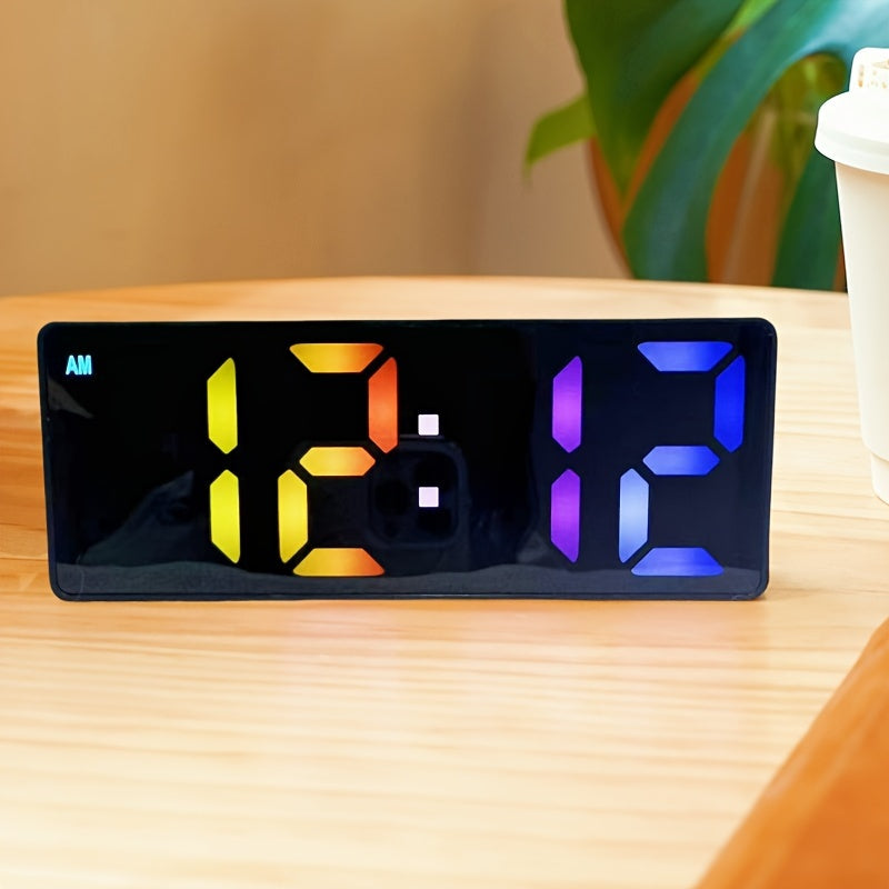 Skorter | DigiTime - Modern LED Alarm Clock with Date Display and Adjustable Brightness