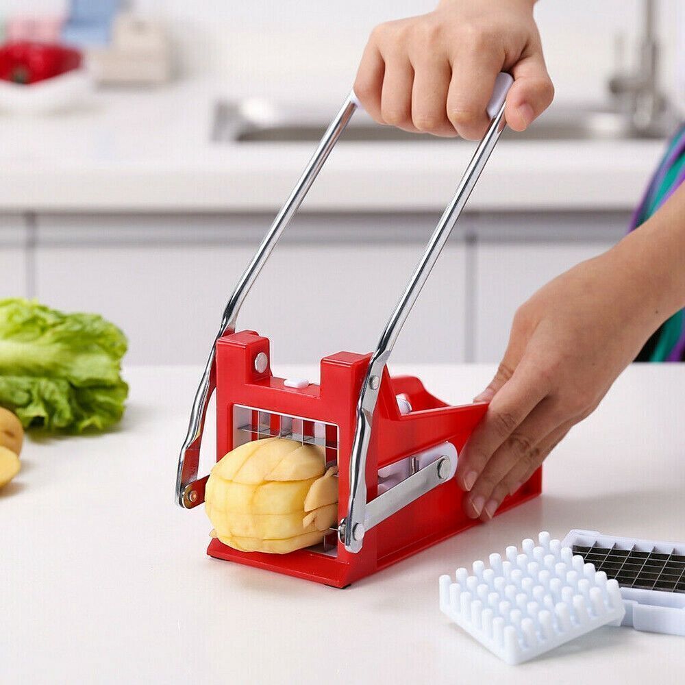 Skorter | Potato Slicer French Fries Slicer Chip Maker Cutter Chopper with 2 Blades -