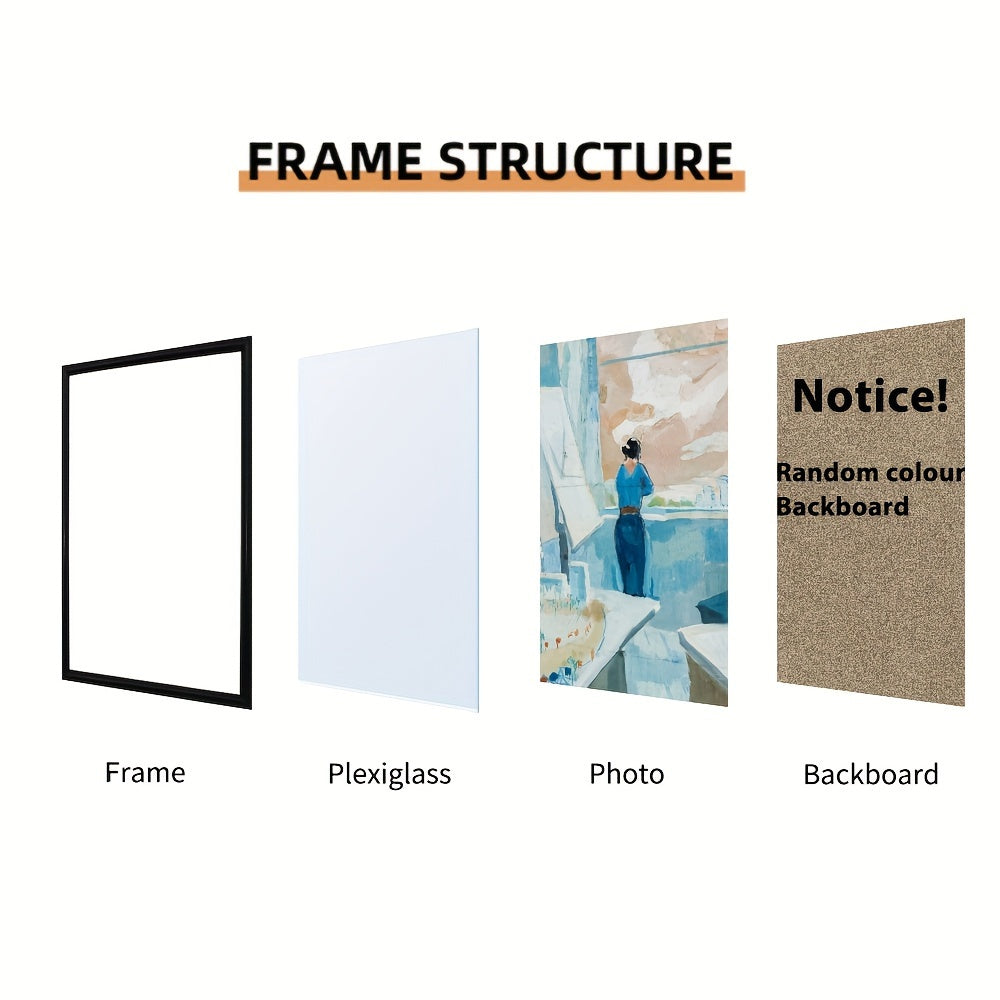 Skorter | 1 pc Photo frame - Photo frame for Wall and Table decoration, Perfect for Art, Birthdays and Home decoration, Black, Elongated