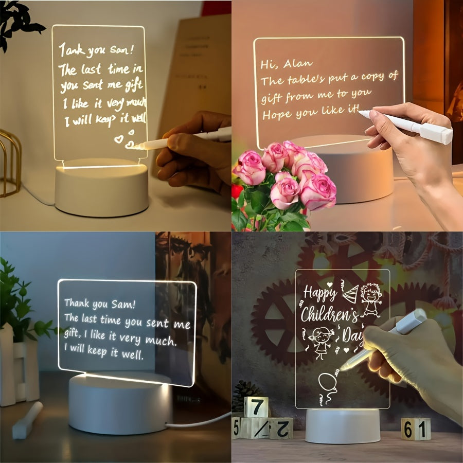 Skorter | LumiBoard - Modern LED Message Board Table Lamp with Pen