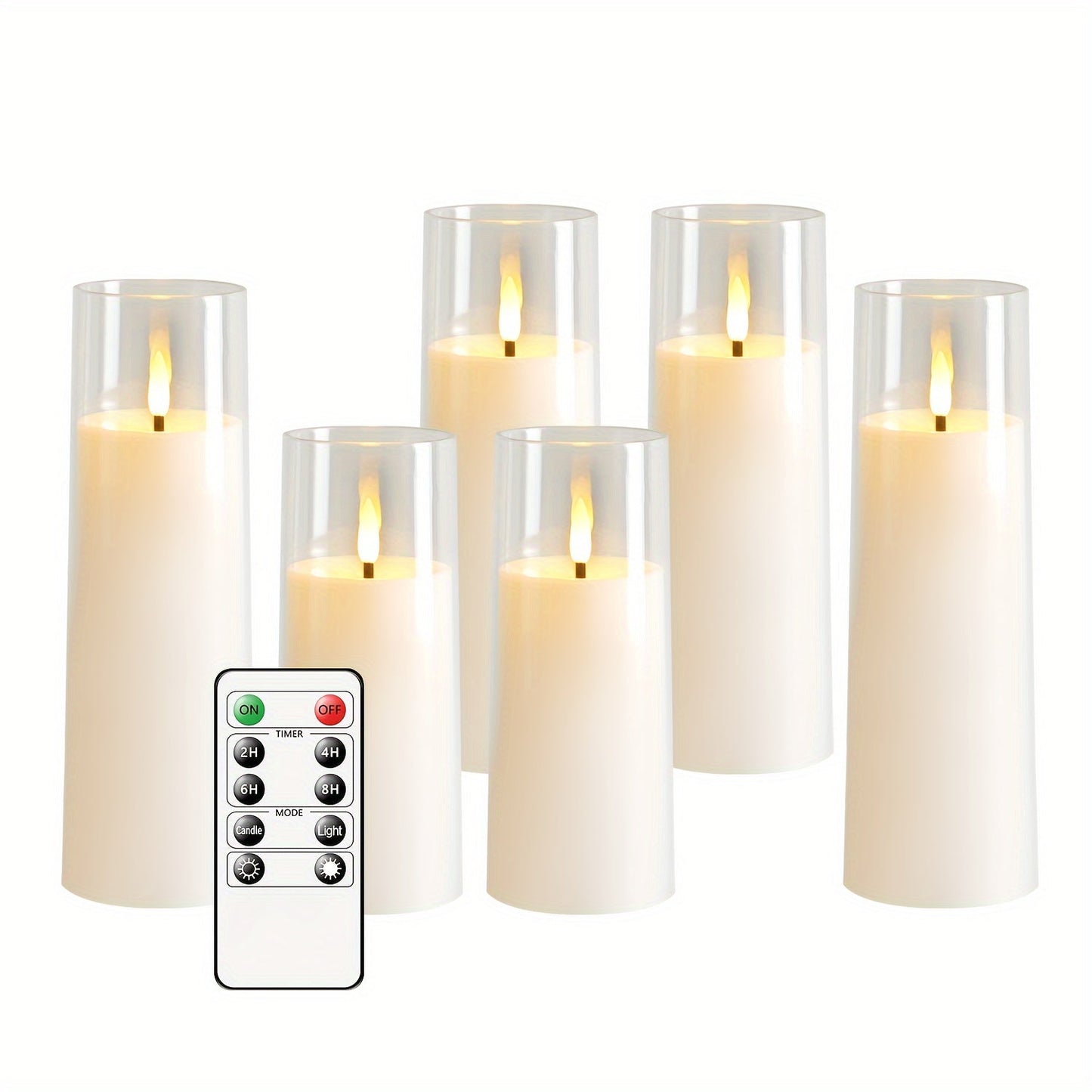 Skorter | 5pcs LED Flameless Candles with Remote Control - For Christmas, Halloween, Wedding Decor