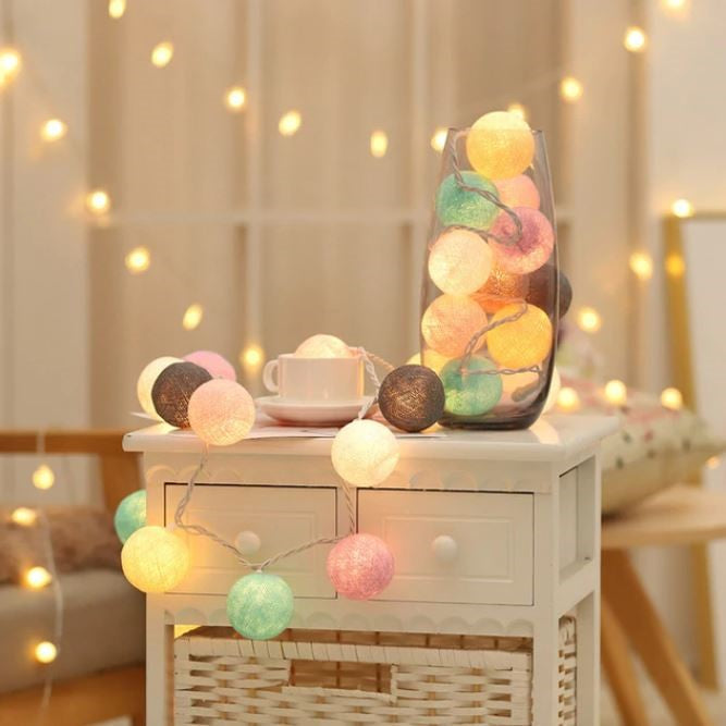 Skorter | Royallure Cotton Balloon String Lights – Cozy Decoration for Home & Celebrations