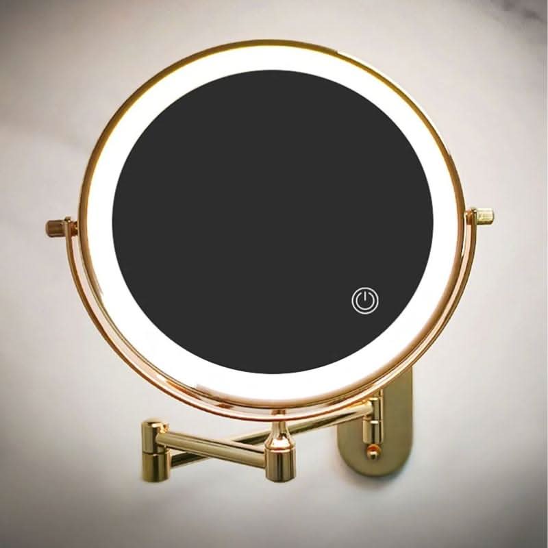 Skorter | Gold Rechargeable LED Makeup Magnifying Mirror