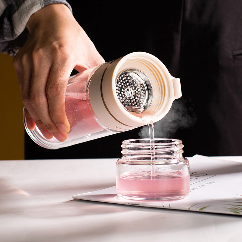 Skorter tea infuser in crystal clear glass