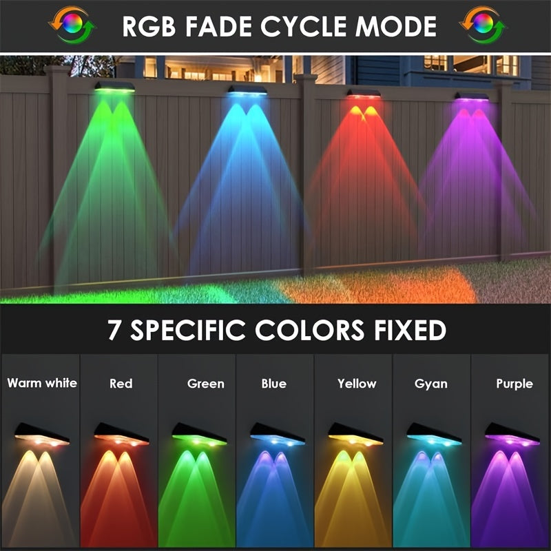 Skorter | SolarShine - 2 Piece Solar Wall Lamps with Color Change and Warm Light