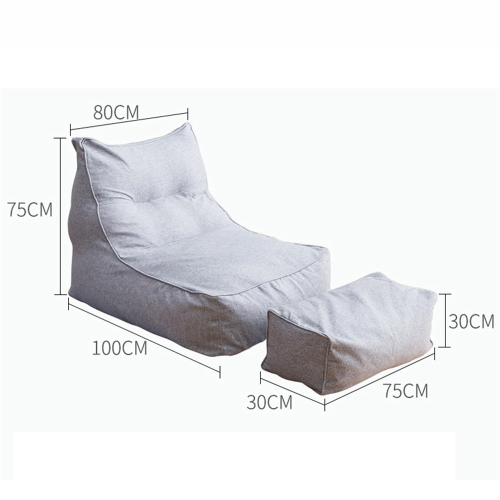 Skorter | 2Pcs/Set Store Bean Bag Combination Sofas Cover Chairs No Liner No Filling Indoor Furniture for Adults Kids Simple Design