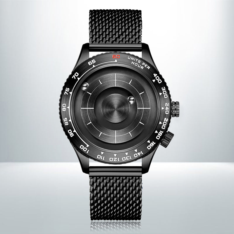 Skorter | Cool Magnetic Levitation Men Watch, with No Mirror Design, Quartz Movement, Steel Strap & Waterproof
