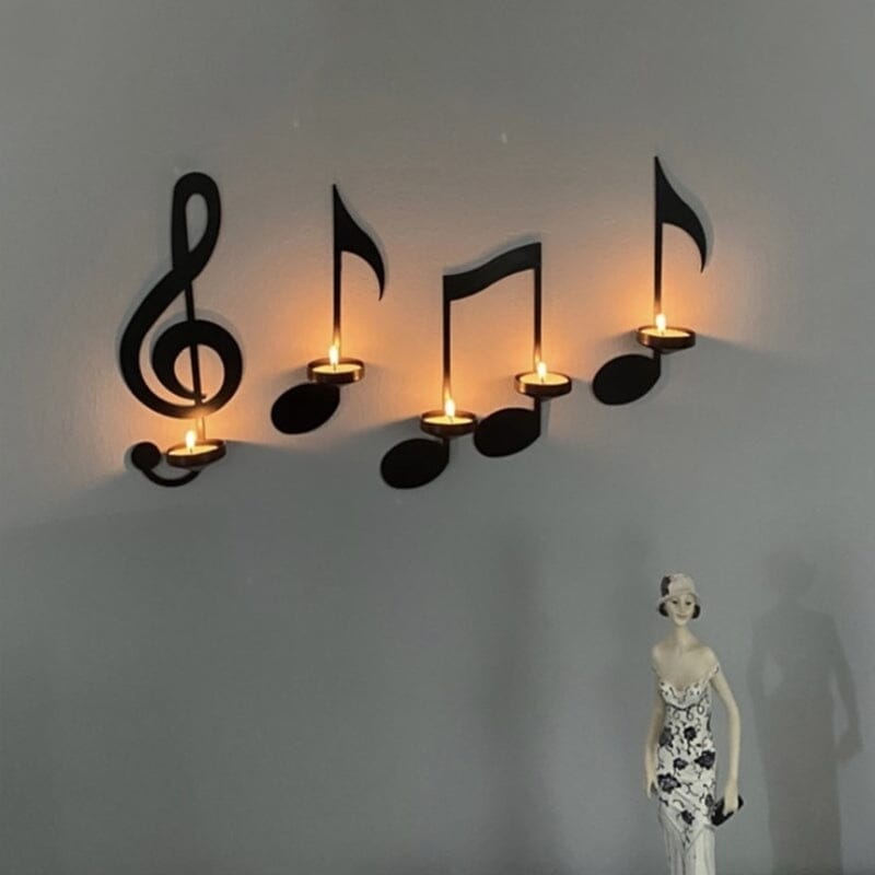 Skorter | Black Music Note Wall Lamp