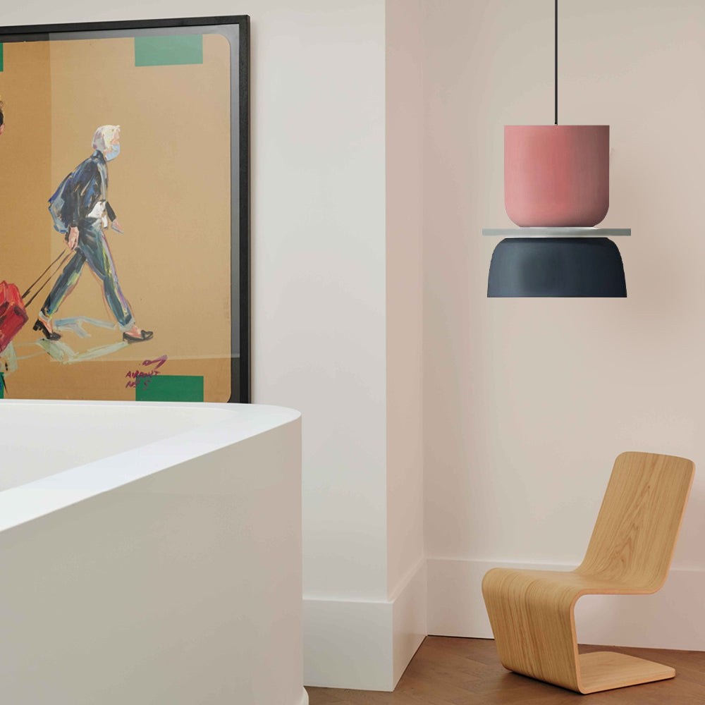 Skorter | Nordic Color Block Pendant Light Fixture - Modern Hanging Lamp for Kitchen & Dining Room
