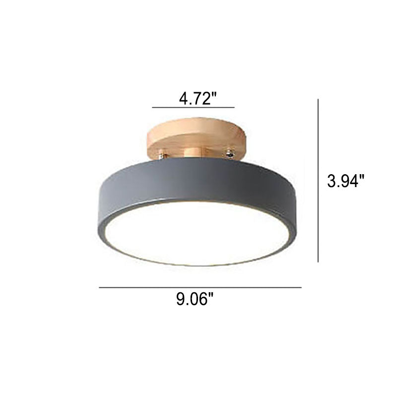 Skorter | Scandinavian round LED semi-flush mount ceiling light