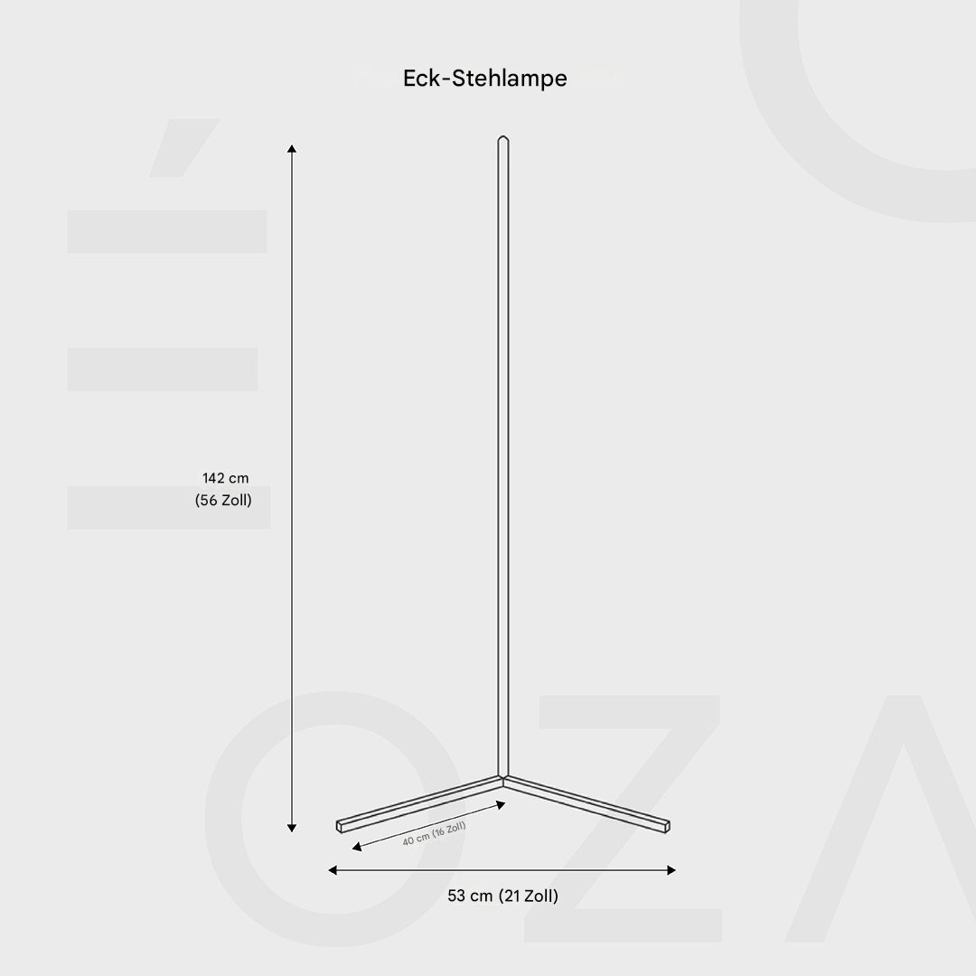 Skorter | Modern Corner LED Floor Lamp – Space-Saving Minimalist Design with Soft Ambient Lighting