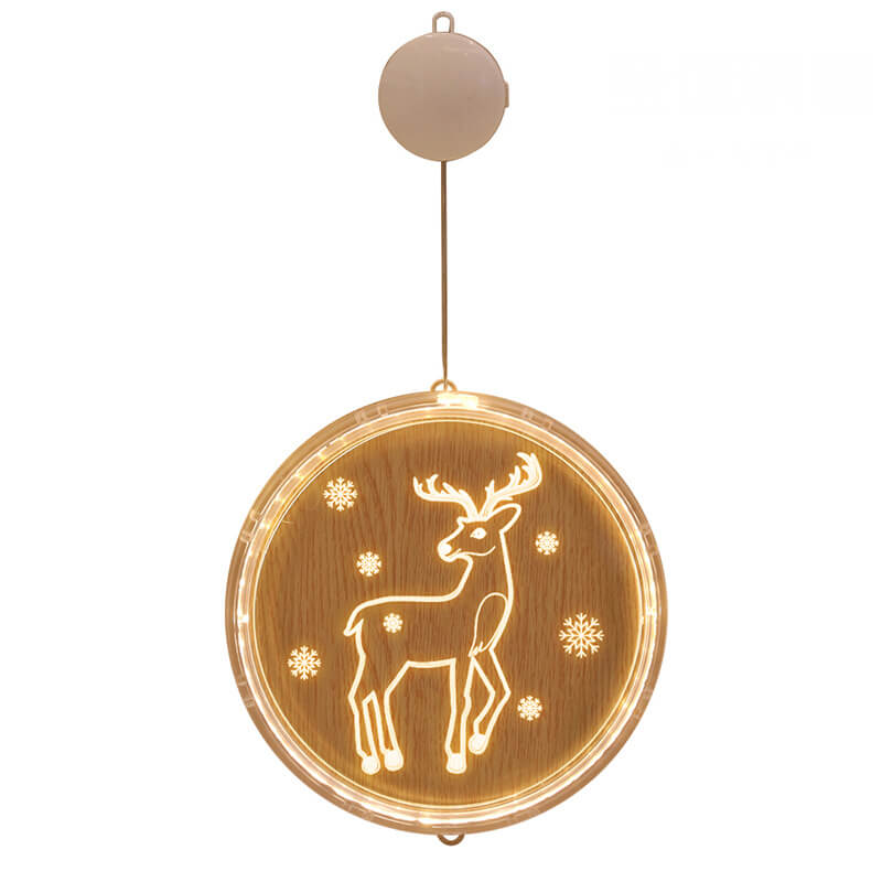 Skorter | Christmas LED Acrylic Decoration Round Suction Cup Light