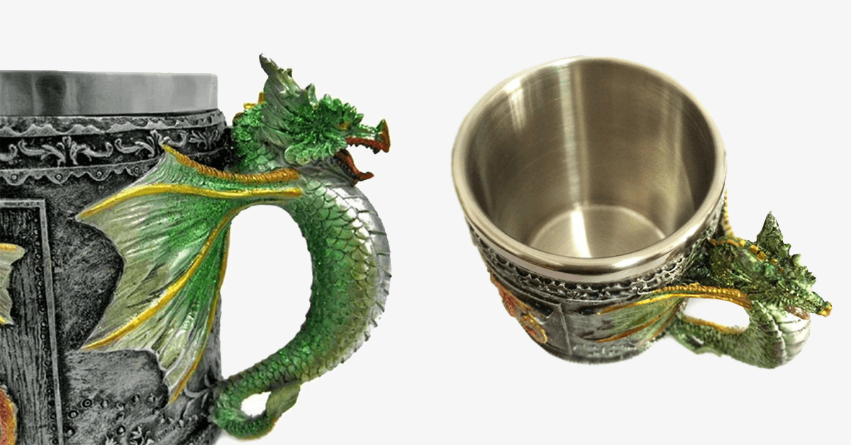 Skorter | 3D Stainless Steel Dragon Mug – Make your kids happier with a funky mug!