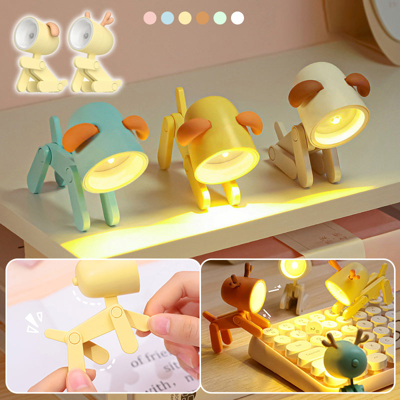 skorter | Mini LED Cute Cartoon Animals Puppies Deer Night Light, Adjustable Small Phone Holder Desk Lamp