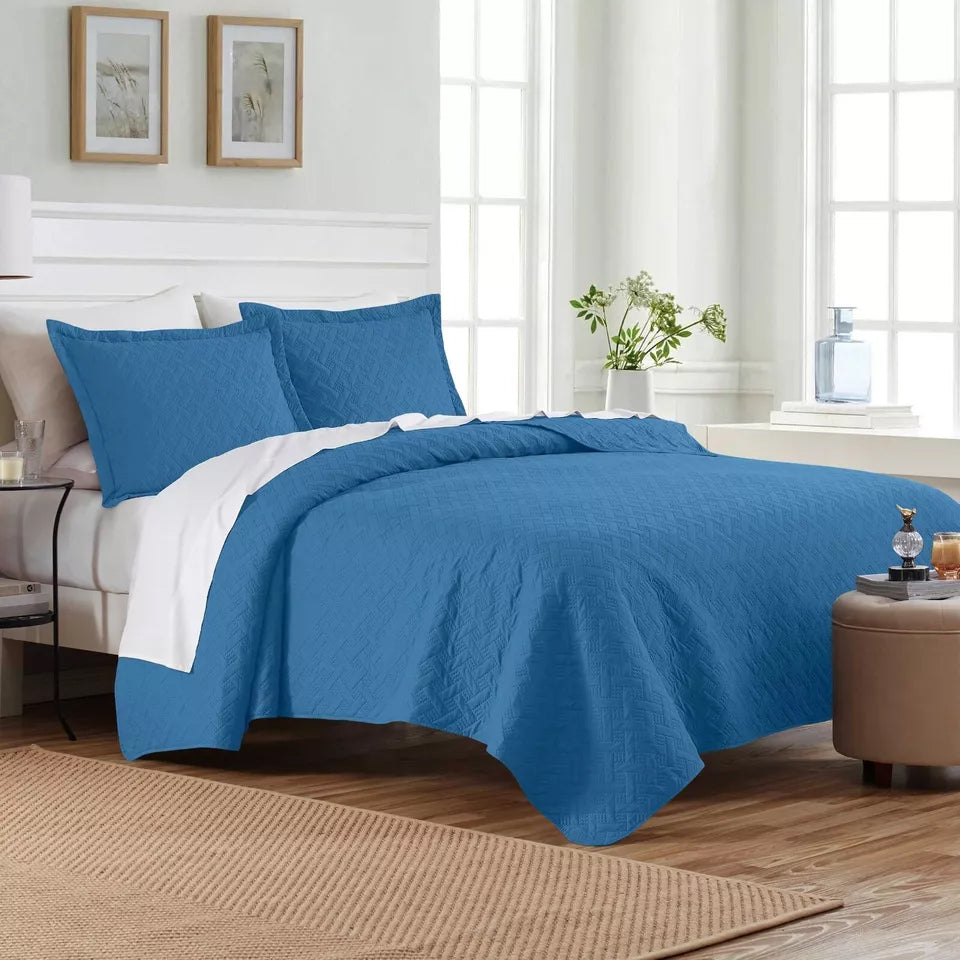 Skorter | 3-Piece: Dan River Basket Pinsonic Quilt Set