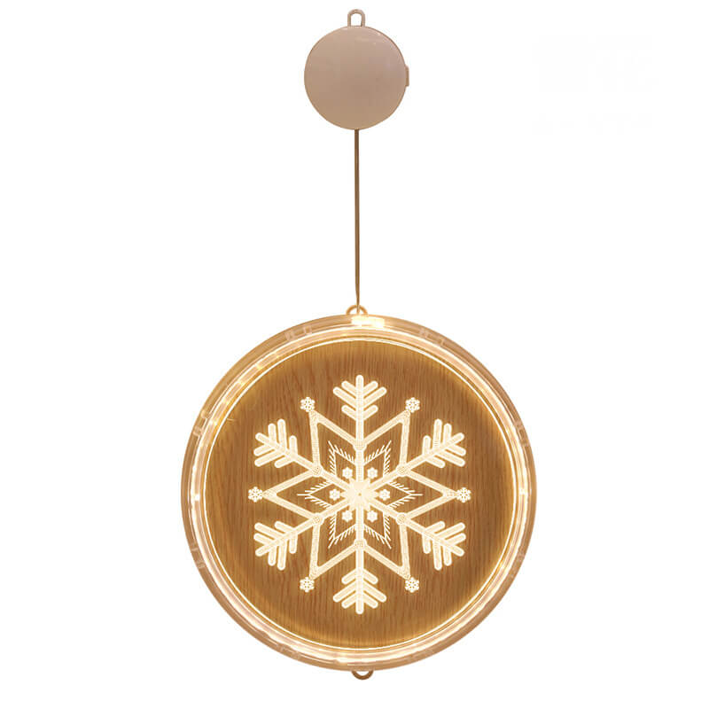 Skorter | Christmas LED Acrylic Decoration Round Suction Cup Light