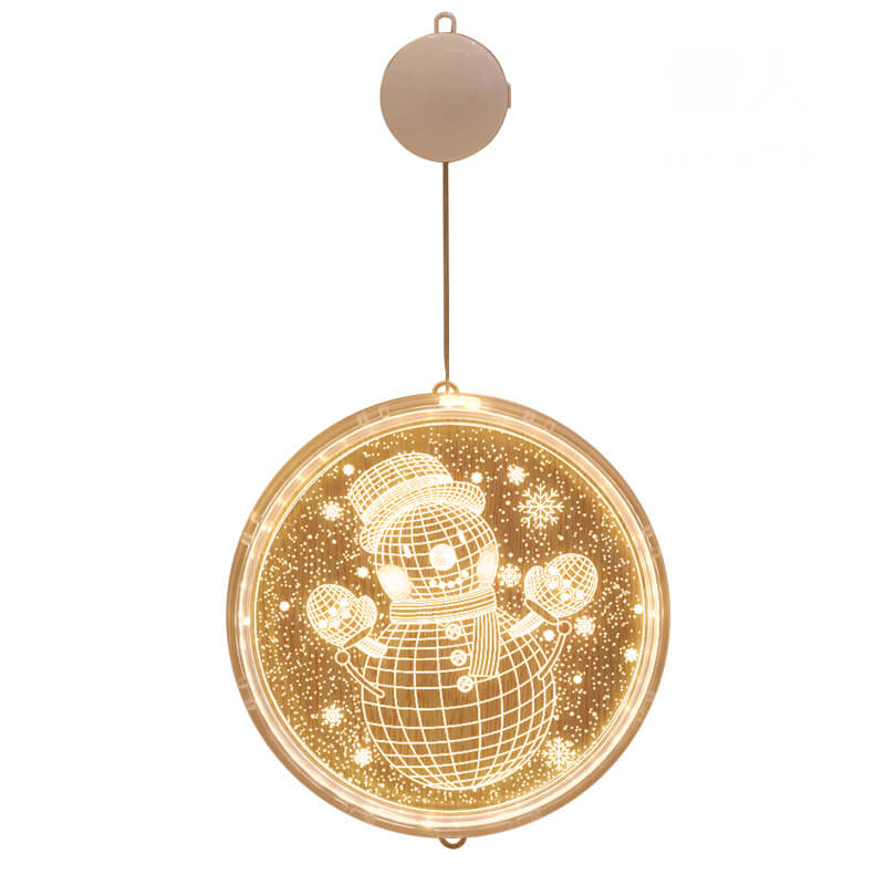 Skorter | Christmas LED Acrylic Decoration Round Suction Cup Light