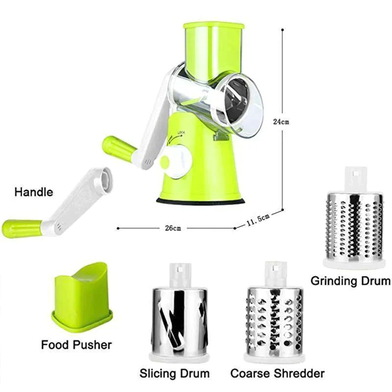 skorter | 3 In 1 Rotating Cheese Grater Vegetable Cutter