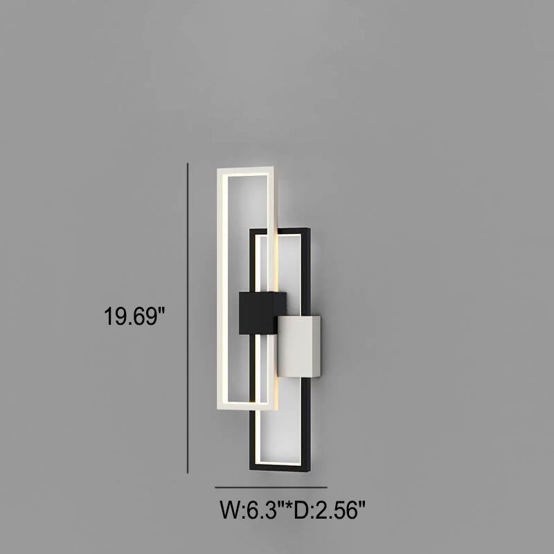 Skorter | Minimalist square LED wall lamp with iron and silicone frame