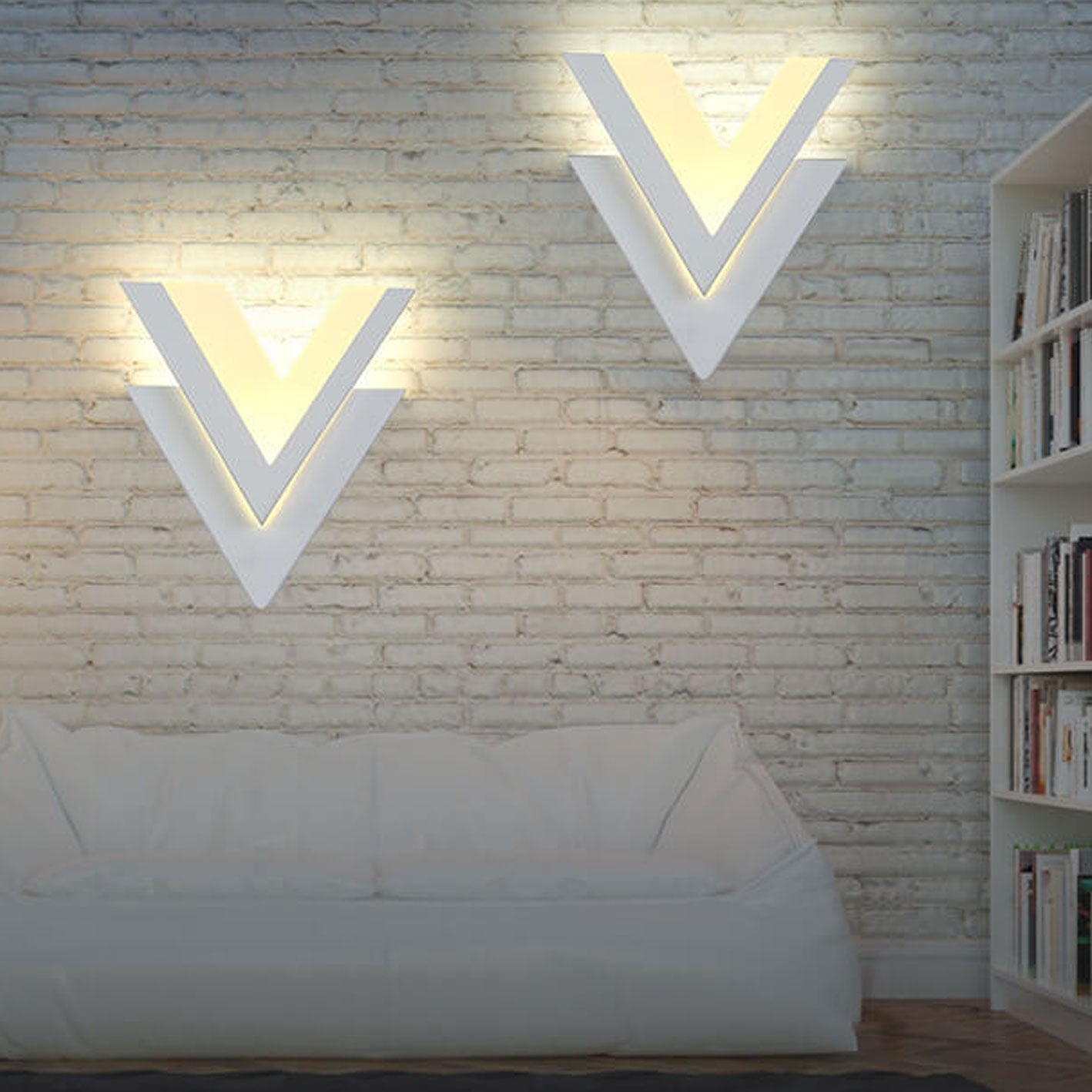 Skorter | Minimalist V-shaped LED wall lamp