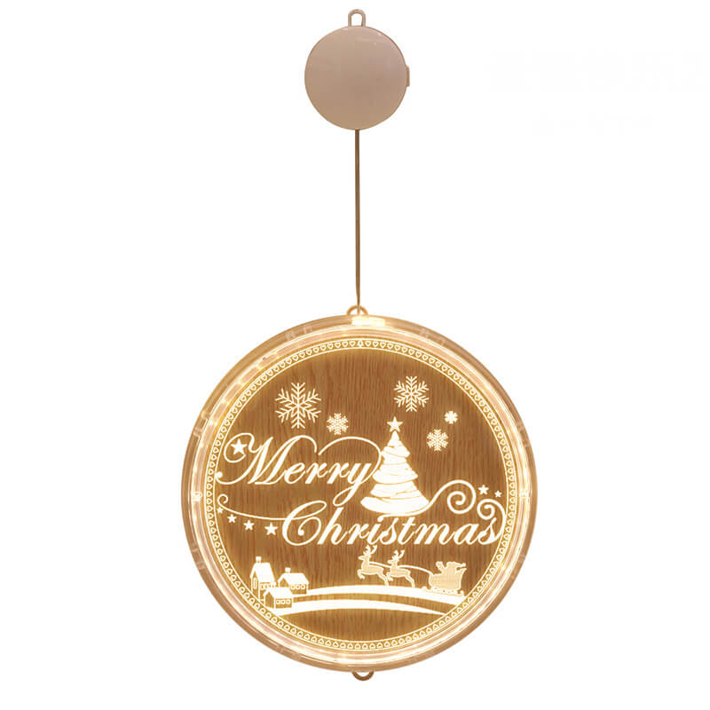 Skorter | Christmas LED Acrylic Decoration Round Suction Cup Light