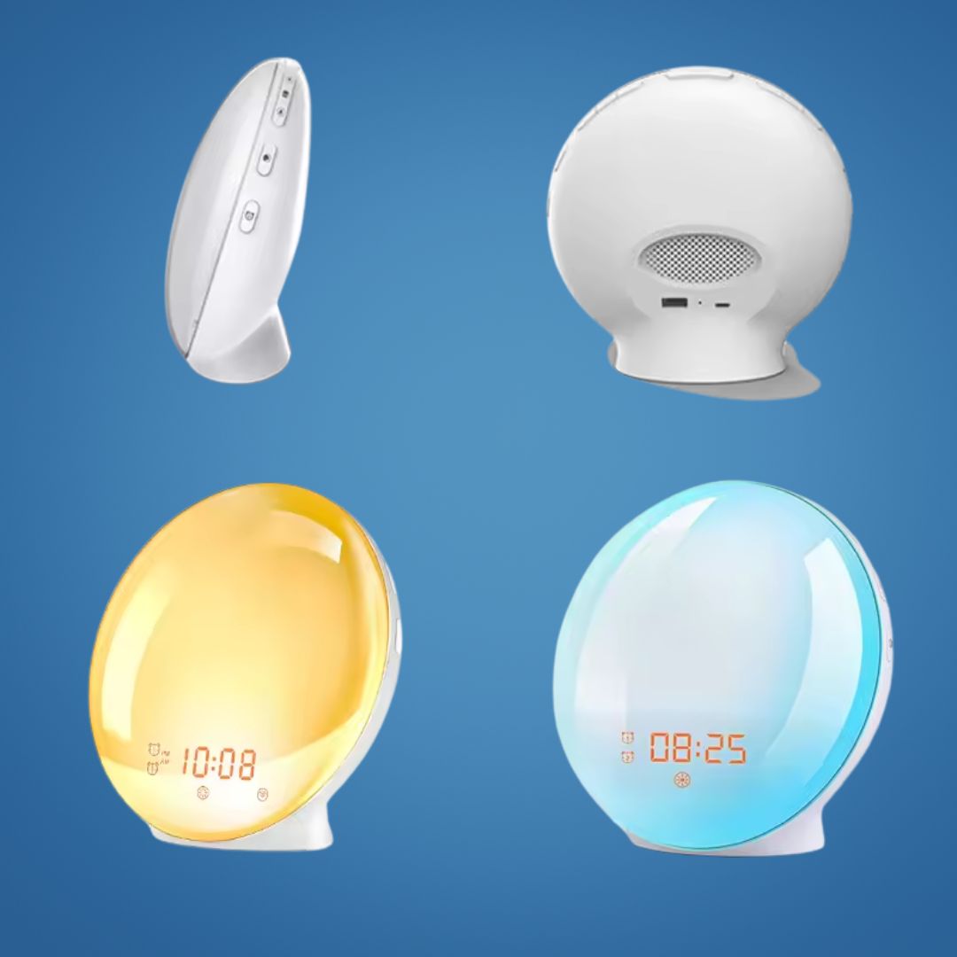 Skorter | Sunrise Alarm Clock | Natural Wake-Up Light with Ambient Lighting for Heavy Sleepers & Dark Mornings