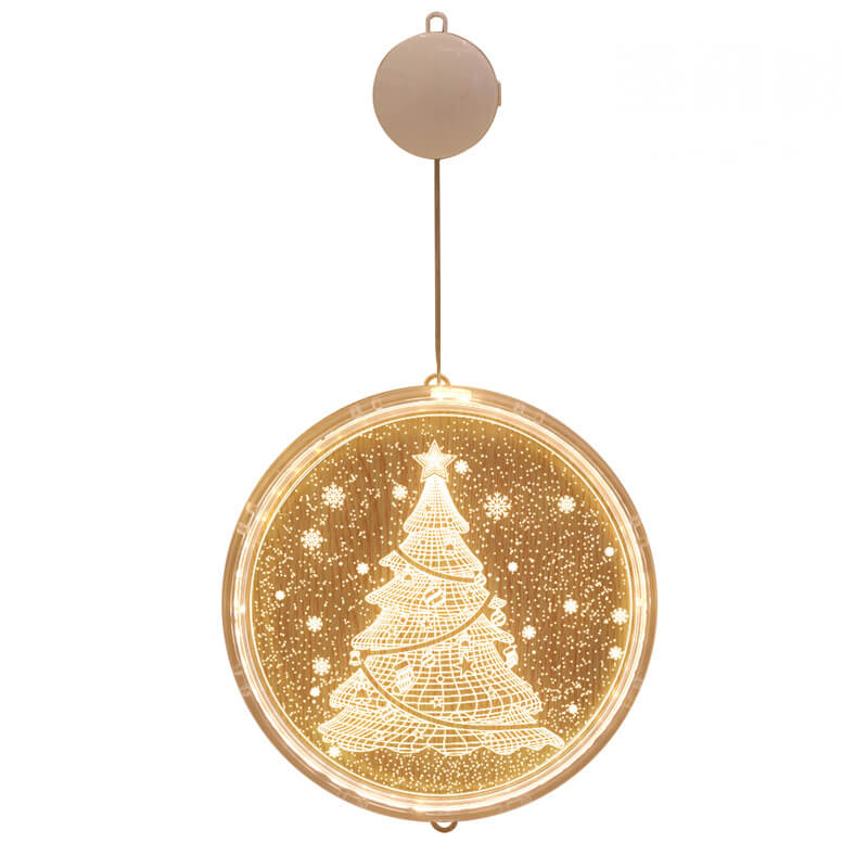 Skorter | Christmas LED Acrylic Decoration Round Suction Cup Light