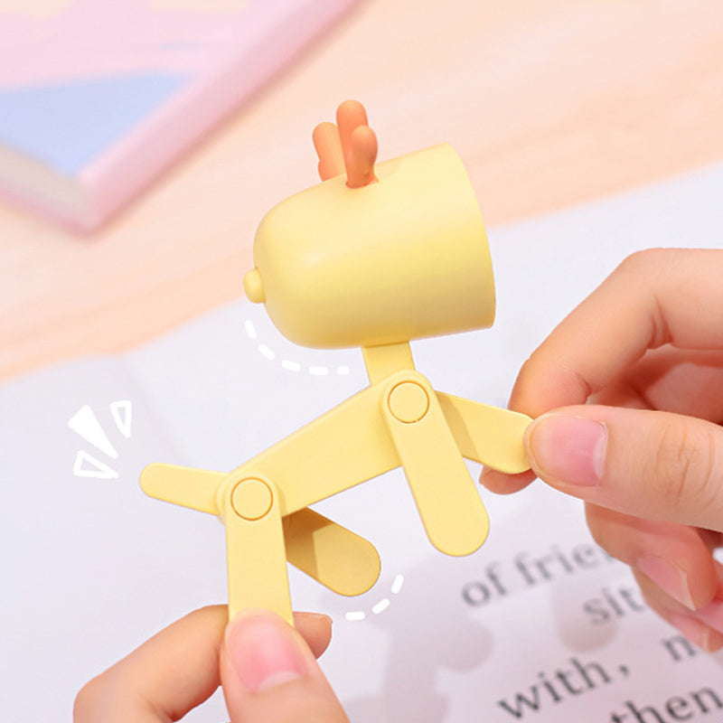 skorter | Mini LED Cute Cartoon Animals Puppies Deer Night Light, Adjustable Small Phone Holder Desk Lamp