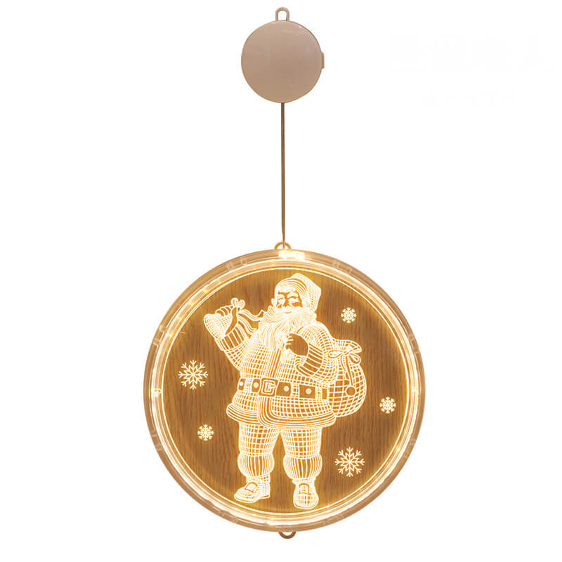 Skorter | Christmas LED Acrylic Decoration Round Suction Cup Light