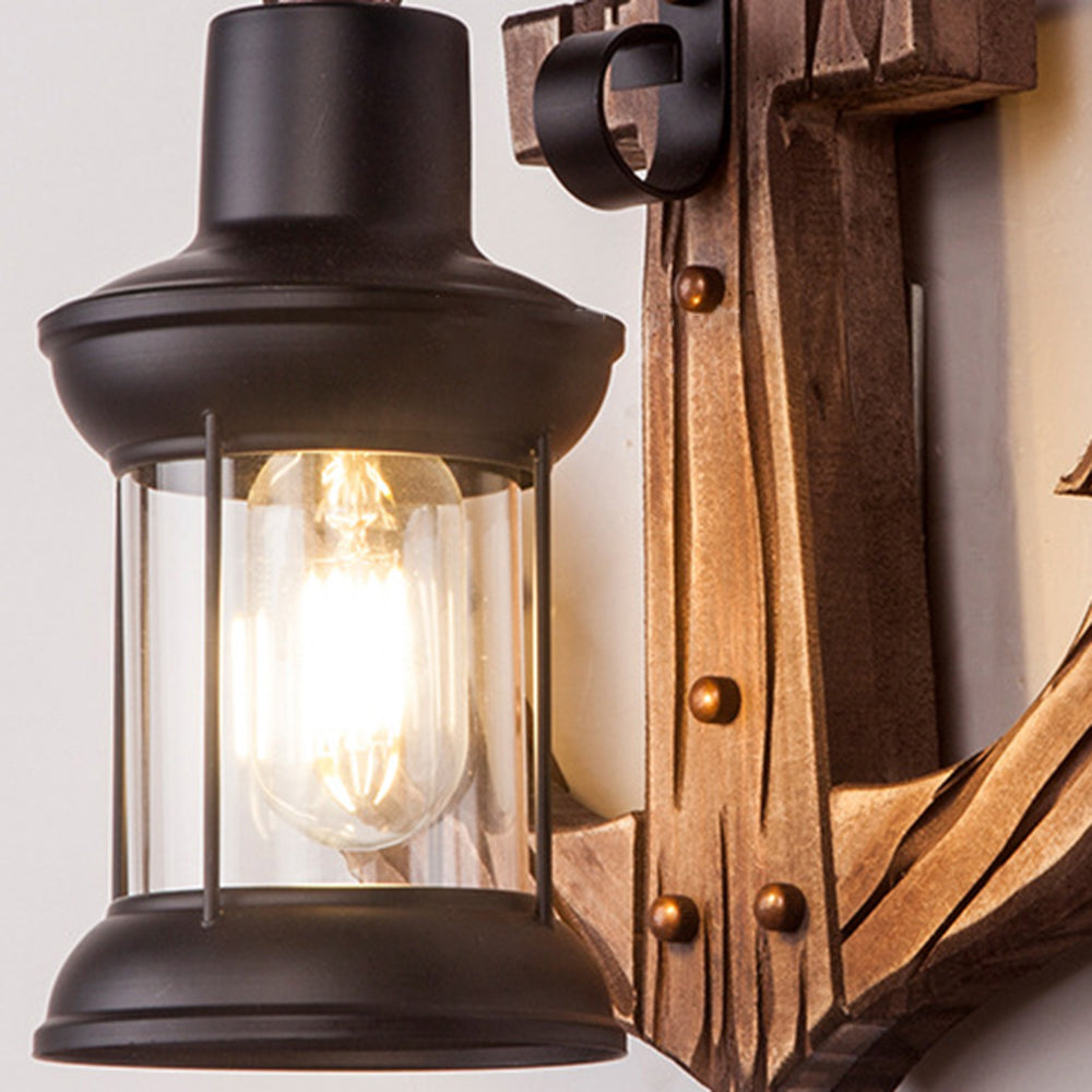 Skorter | Austin Vintage LED Wall Lamp - Anchor, Dining/Living Room, Metal/Wood