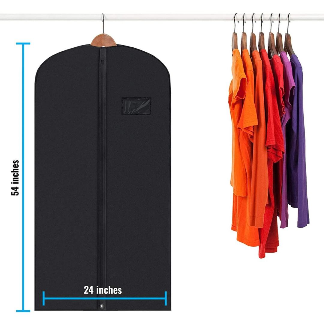 Skorter | 5 Premium Garment Bags - With Clear Window, Water-Resistant - 40"/54" inches
