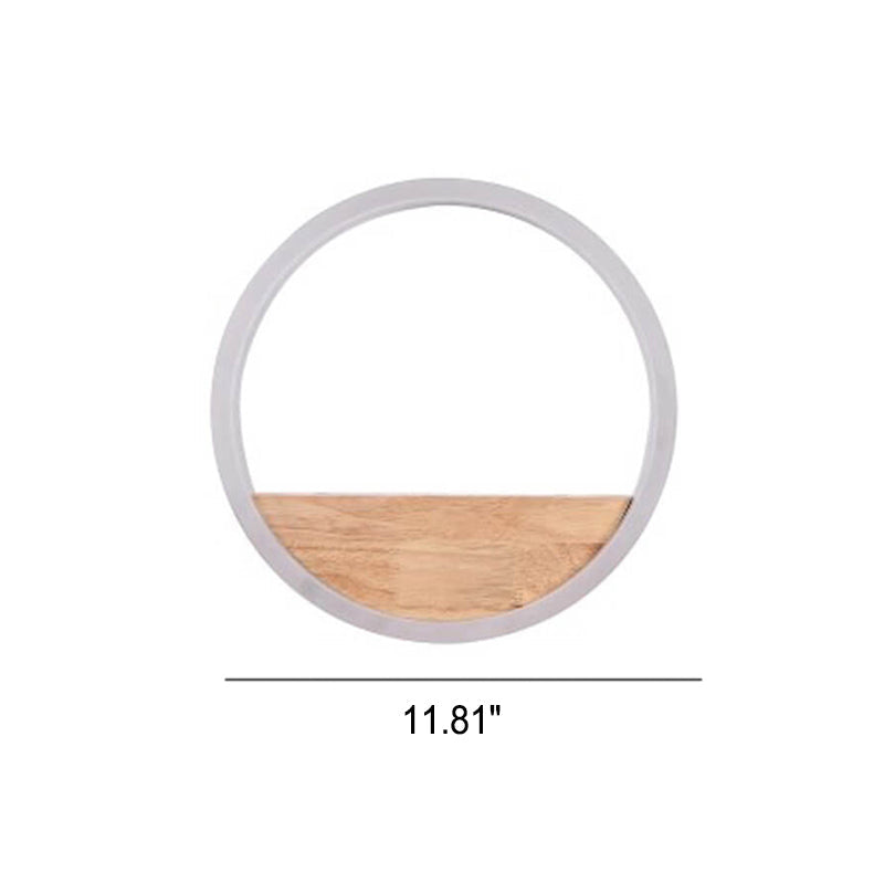 Skorter | Lumoshelf LED Wall Light | Solid Wood with Shelf | Round Wall Lamp | Warm & White Light