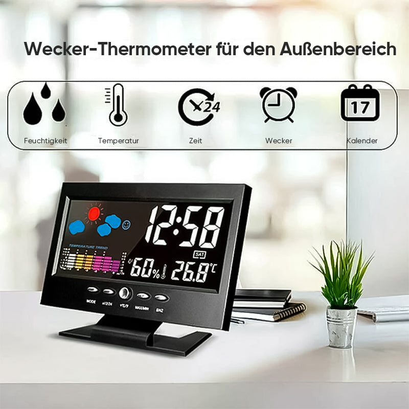 Skorter | LED Alarm Clock with Temperature and Humidity Monitoring