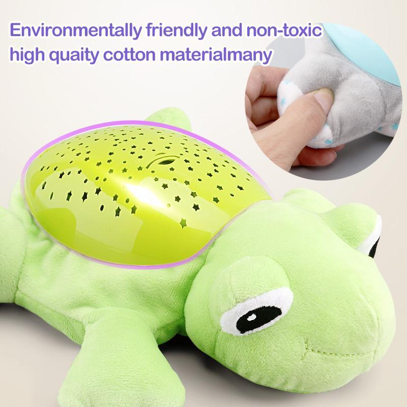 Skorter | Sleep LED Lighting Stuffed Animal Led Night Lamp Plush Toys With Music & Stars Projector Light