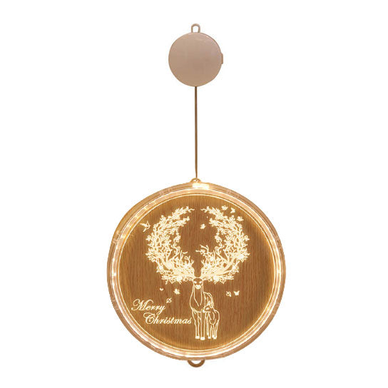 Skorter | Christmas LED Acrylic Decoration Round Suction Cup Light