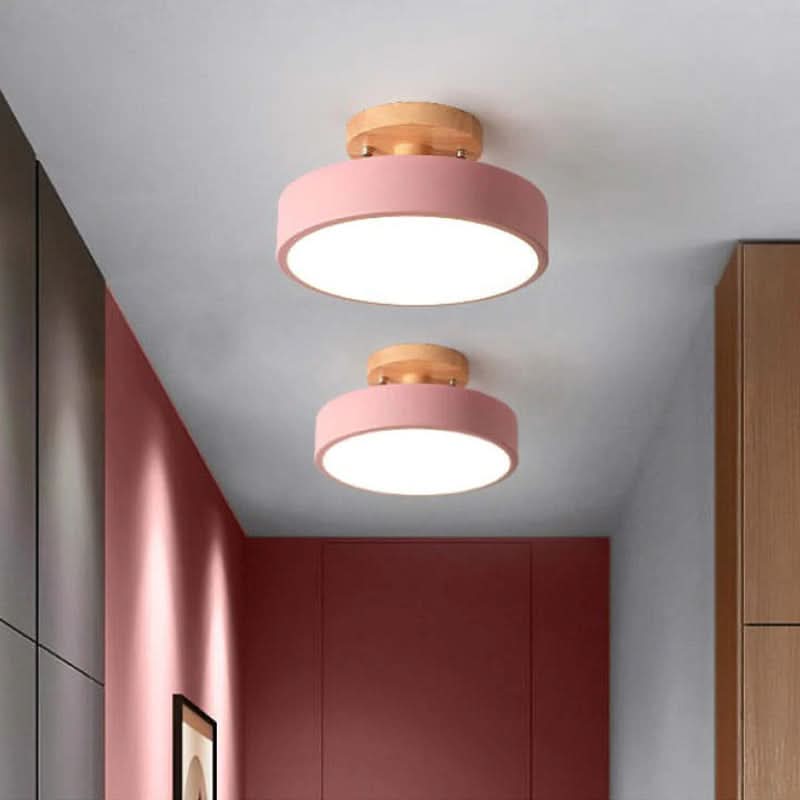 Skorter | Modern Wood LED Ceiling Light with Dimmable Function