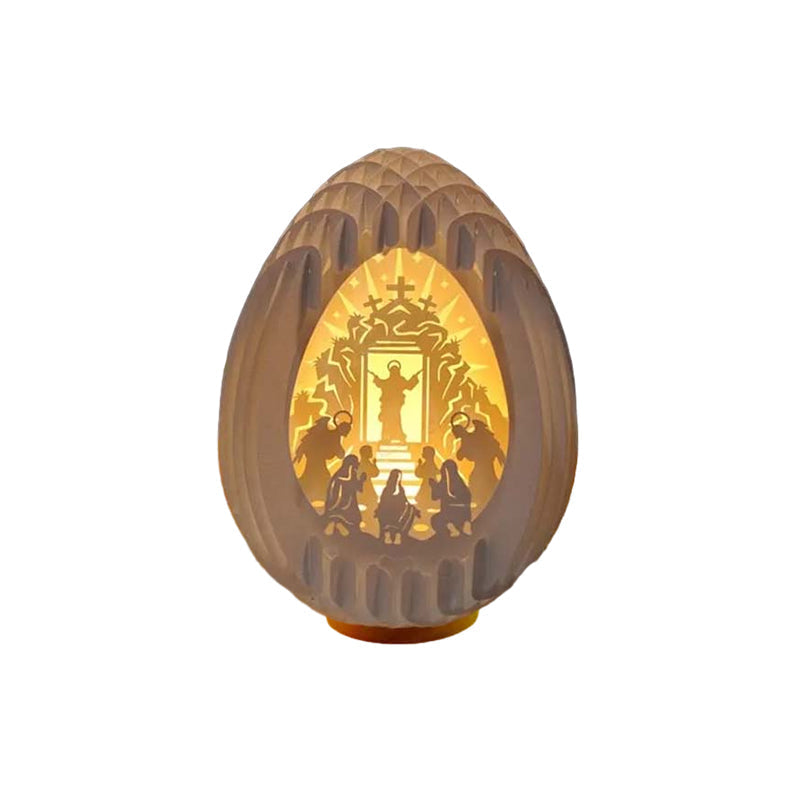 skorter | Easter 3d Paper Desk Lamp With Illuminating Base