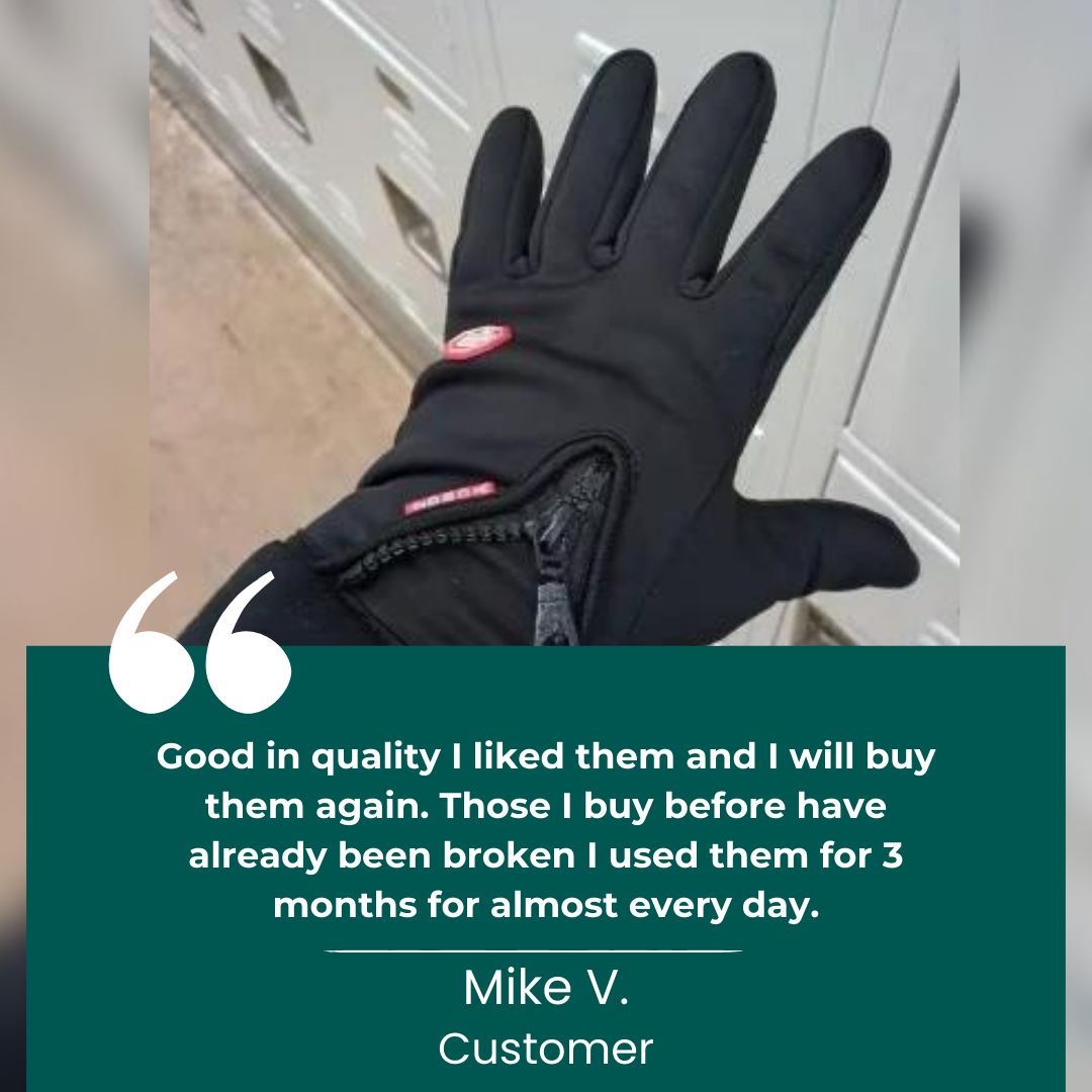 Skorter | Waterproof Gloves: Thermal Gloves with Touch Screen | Biking, Golf, Raynaud's, and Winter Sports