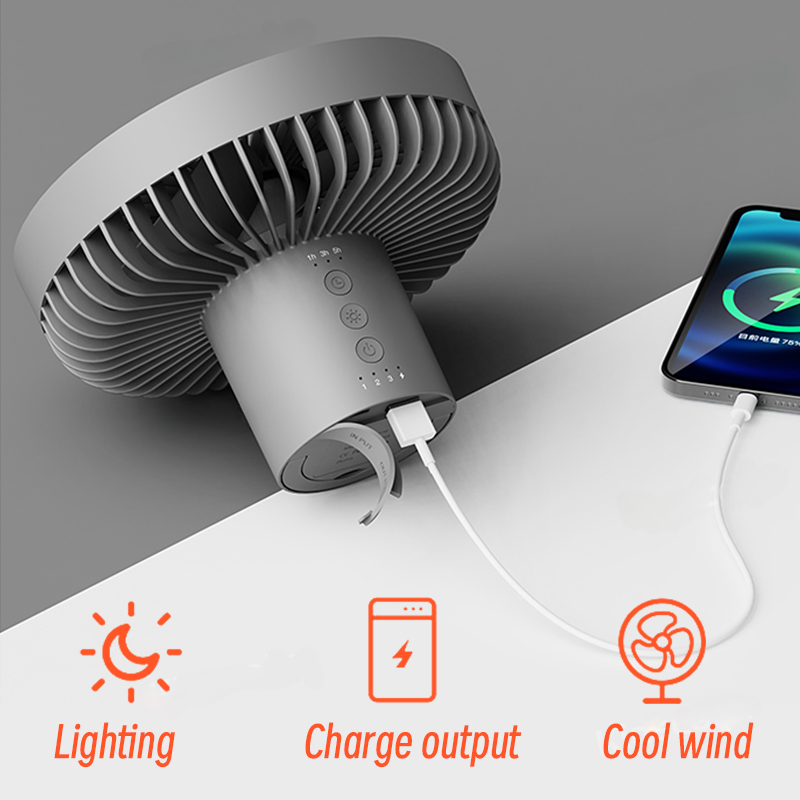 Skorter | Portable Rechargeable Fan with LED and Built in Power Bank