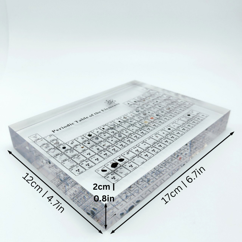 Skorter | Crystal Clear Periodic Table Display | Educational Acrylic Decor for Home, Classroom & Science Enthusiasts