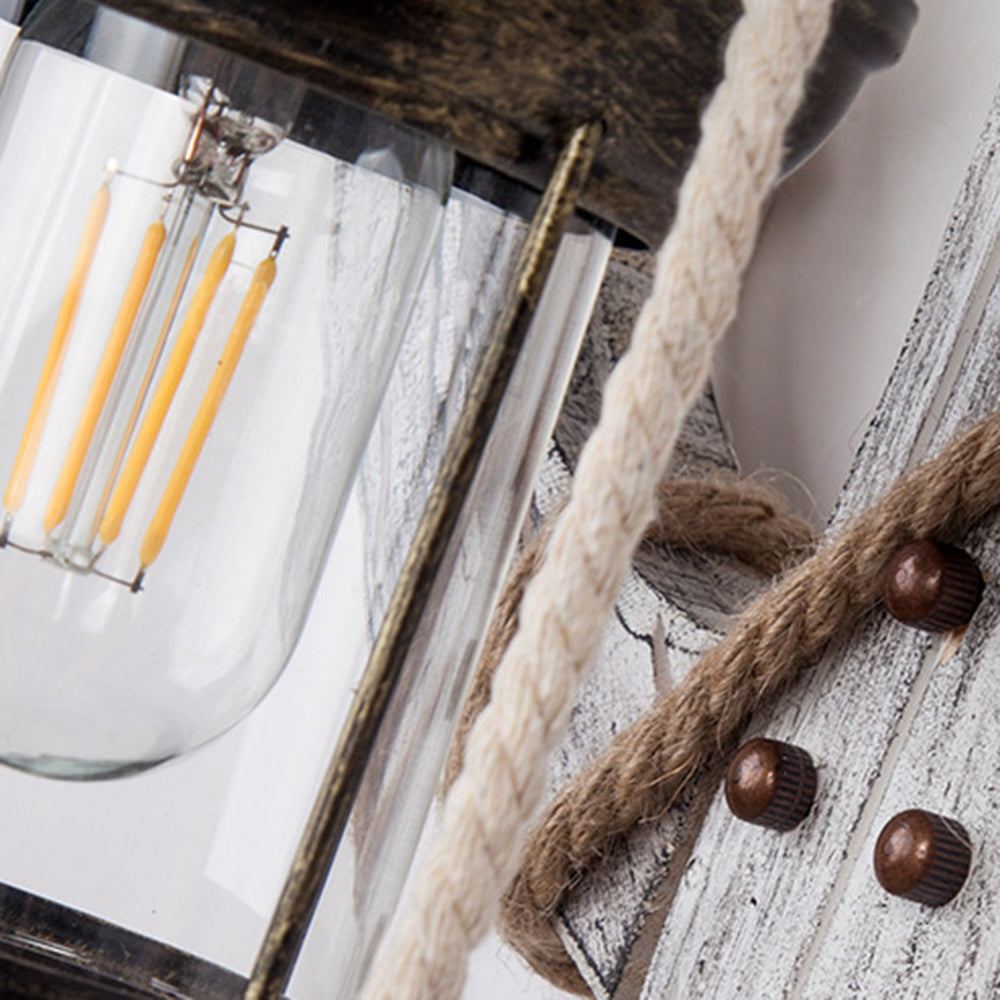 Skorter | Austin Vintage LED Wall Lamp - Anchor, Dining/Living Room, Metal/Wood