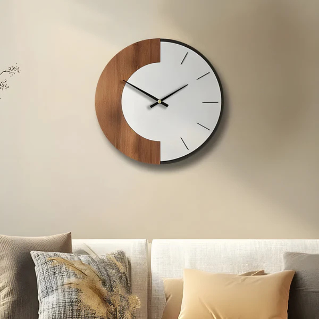 Skorter | Oud – Large Wooden Wall Clock | Silent Modern Home Décor