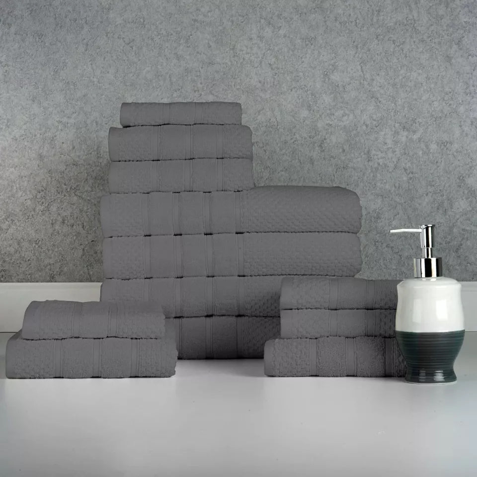 Skorter | 12-piece: Bibb Home Egyptian Cotton Towel Set