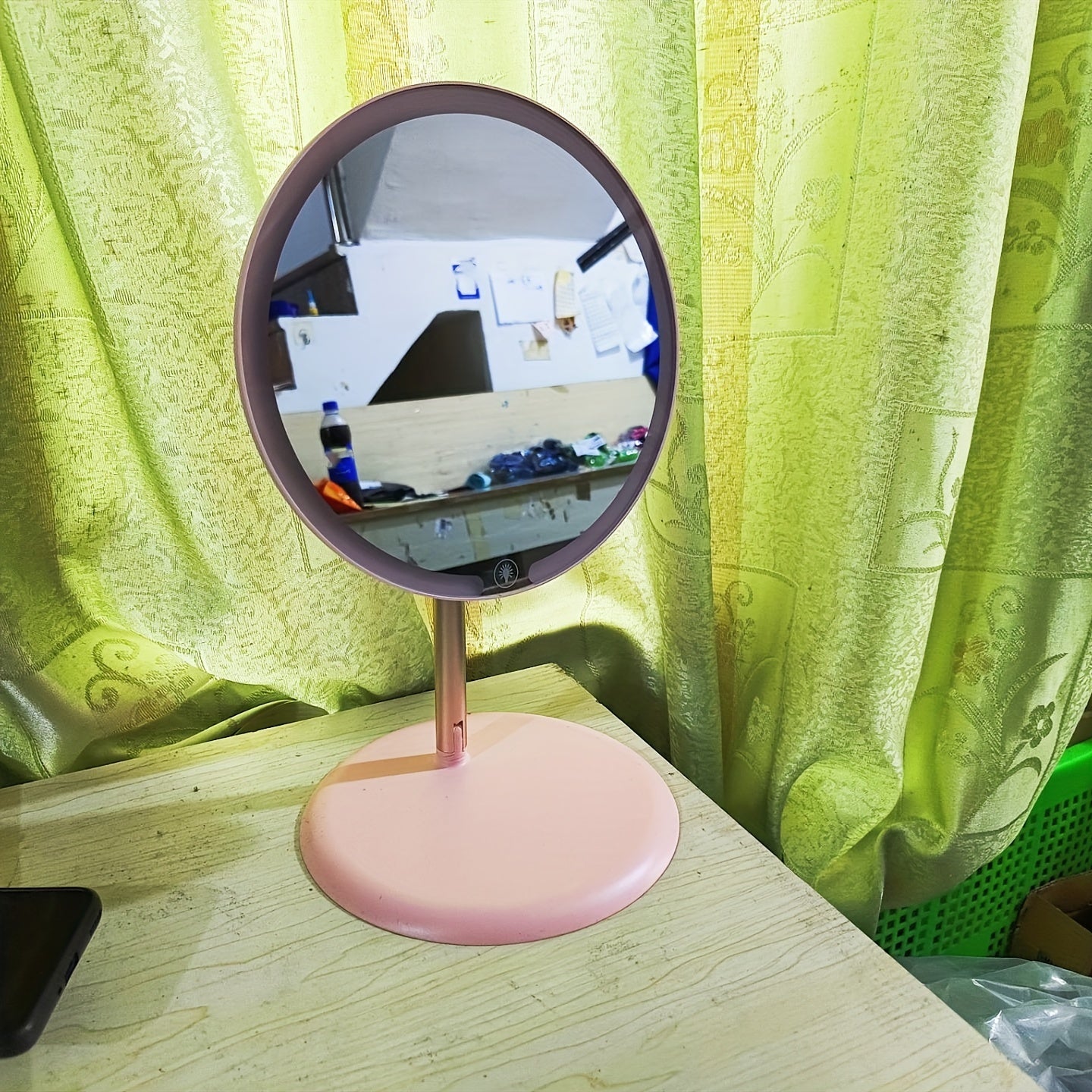 Skorter | LED Makeup Mirror with Lamp Stand – Adjustable Tricolor Lighting, Rechargeable and Portable