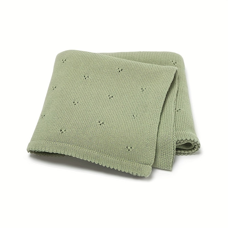 Skorter | Baby Knitted Solid Color Blanket, Stroller Cover Air-Cooled Blanket Easter Gift, Halloween, Christmas Gift