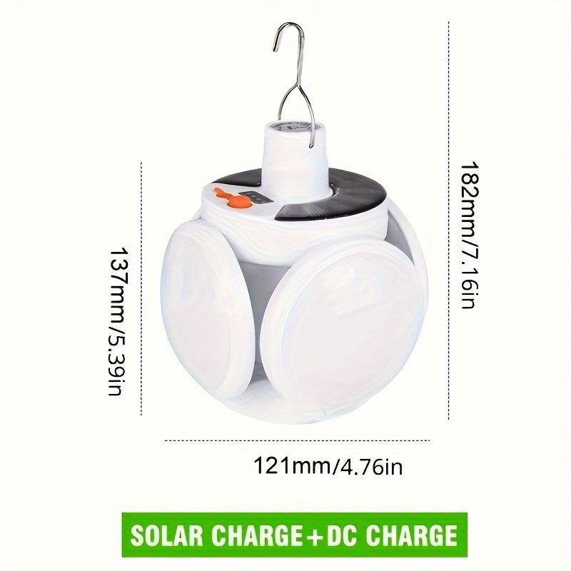Skorter | SolarFold - Portable USB Rechargeable LED Camping Light, Ideal