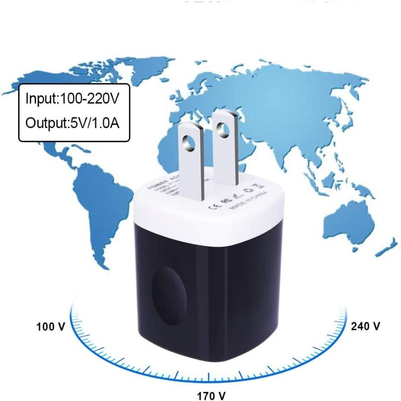 Skorter | 10 Pack USB Plug Charging Cube Block