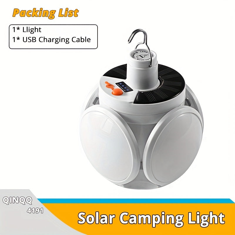 Skorter | SolarFold - Portable USB Rechargeable LED Camping Light, Ideal