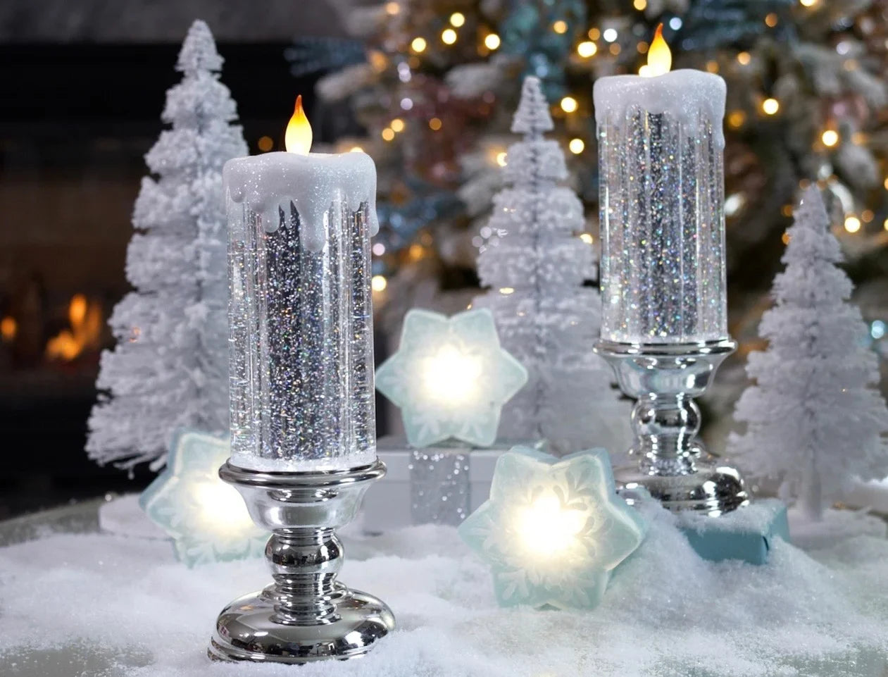 Skorter | Christmas LED candles with glitter