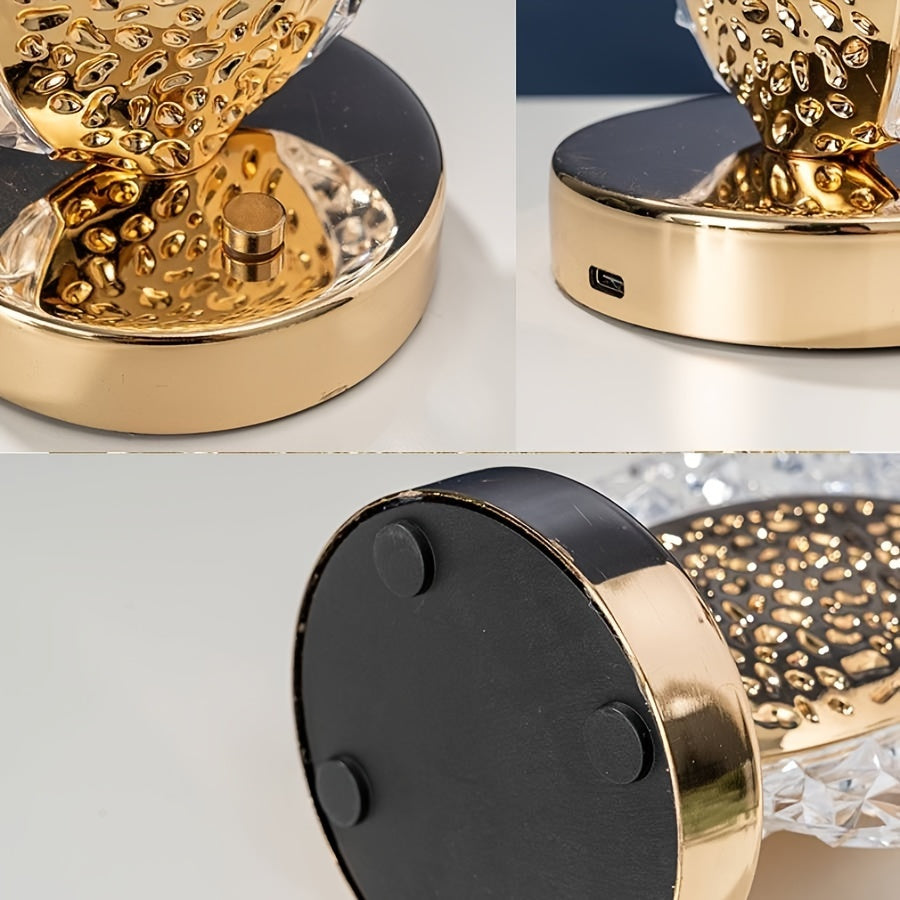 Skorter | FeatherLamp - USB Touch Table Lamp with Peacock Feather Design, Infinite Dimmable LED Light